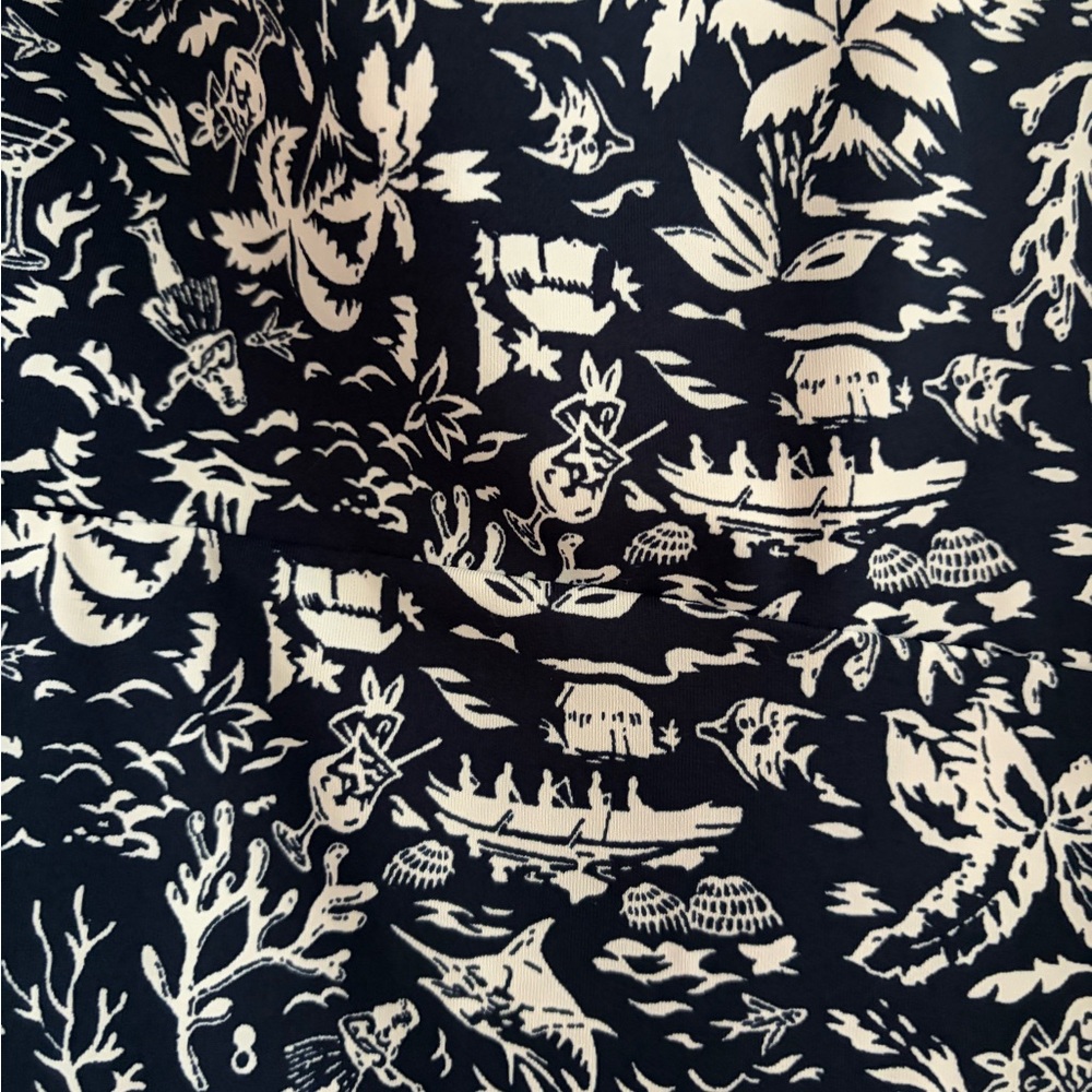 Columbia Navy and White Floral Midi Tank Dress - Picture 2 of 3